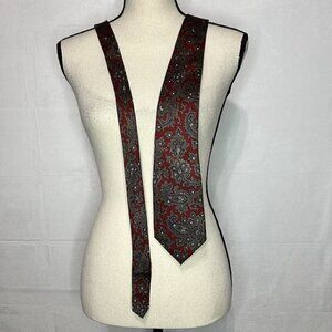 Christian Dior Monsieur Paisley Tie 100% Silk 59” X 4” USA Vintage